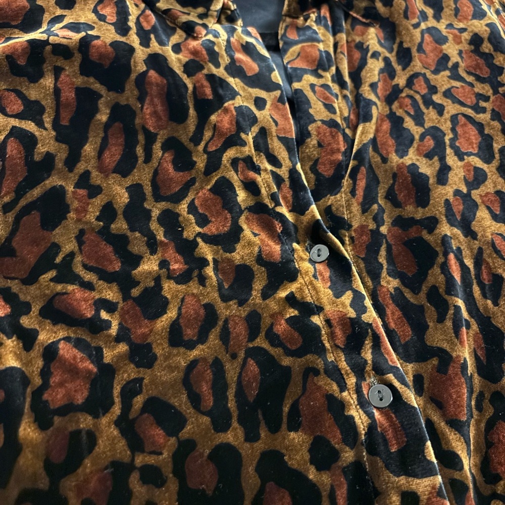 L'AGENCE Brown Leopard Print Button Down Shirt - image 6
